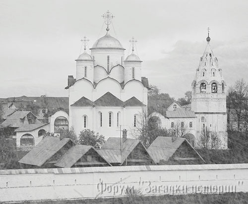 Вид на Покровский женский монастырь в Суздале